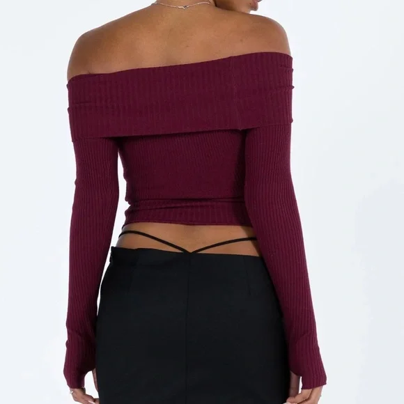 Princess Polly Morley Off Shoulder Sweater - Picture 3 of 7